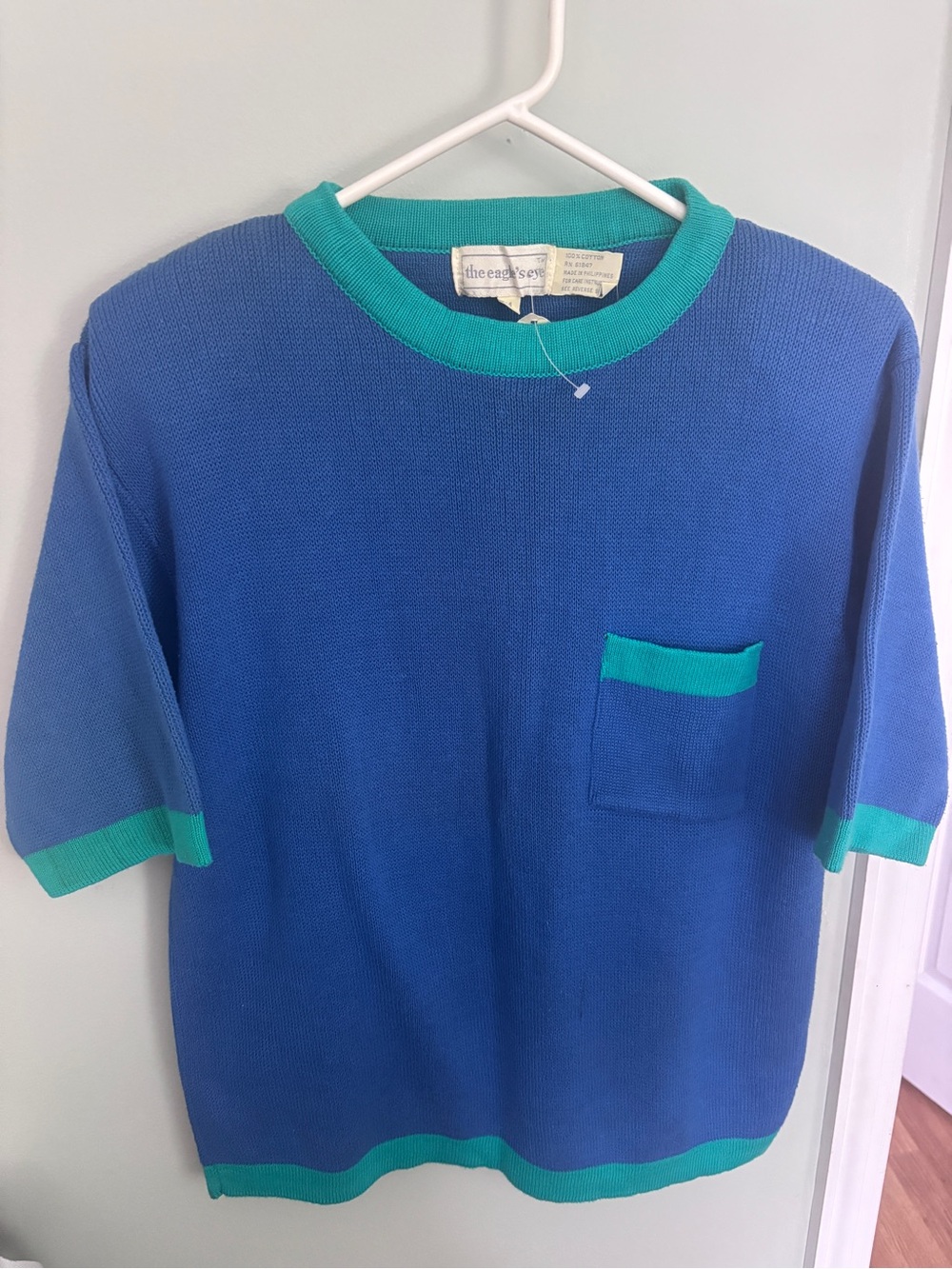 The Easy Seas Blue & Teal Short-Sleeve Crew Sweater - Women